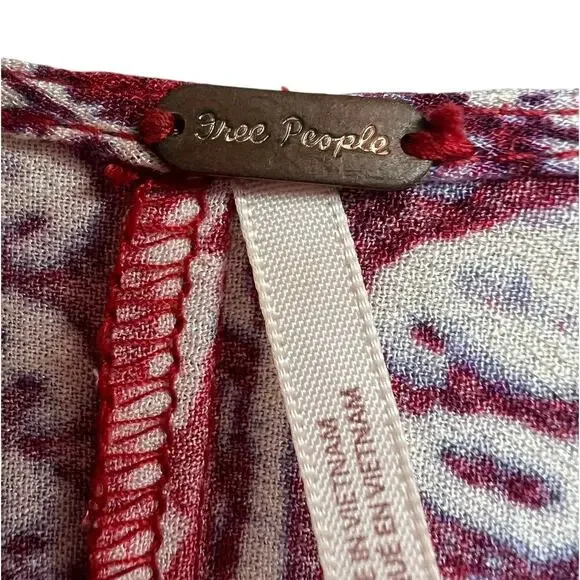 Free People Wild & Free Paisley Crop Top Medium - Picture 3 of 10